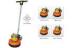 Orange HandHeld Polishing Orbital Floor Machine 254mm Floor Cleaning Equipment