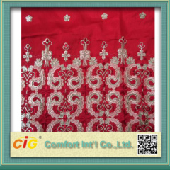 Embroidered polyester scarf fabric