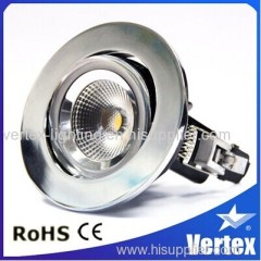 Modern design Dimmable round Chrome LED Ceiling Down Light