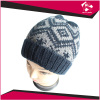 LADIES JACQUARD KNITTED BEANIE