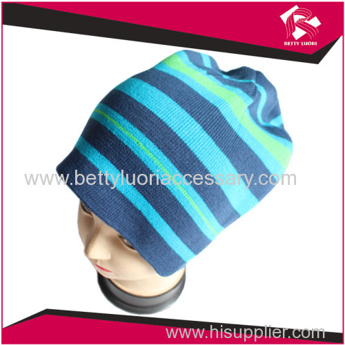 WINTER KNITTED STRIPES BEANIE
