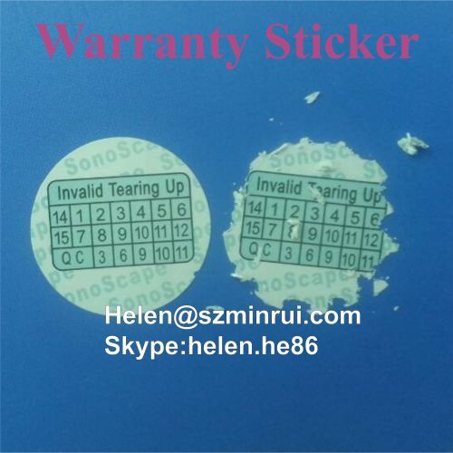 fragile paper warranty sticker invalid tearing up