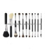 Double ended makeup brushes with mirror pouch