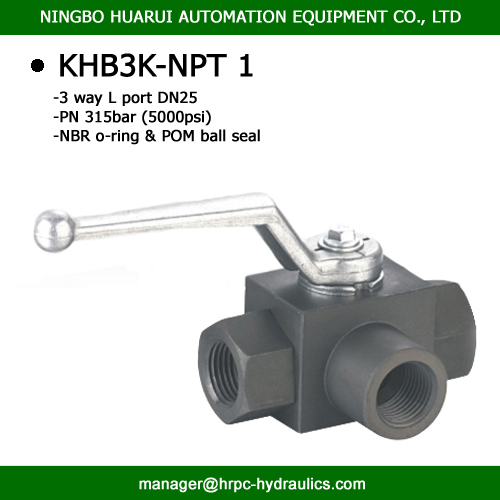 BK3-NPT1 hydac standard high pressure 3 way ball valve