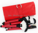 Cheap red makeup brush set