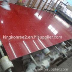 artificial marble red quartz stone slab