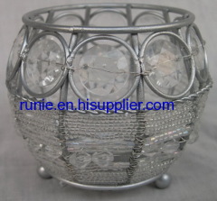 crystal beads candle holders