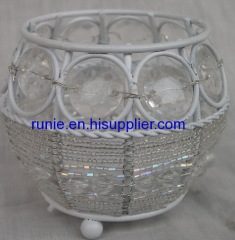 crystal beads candle holders