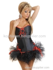 sexy black corset with bubble skirt