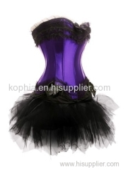 CORSET WITH SKIRT2pcs purple corset