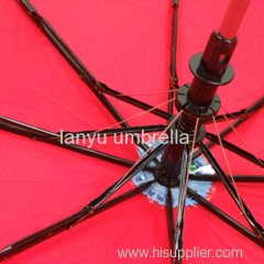 Automatic folding umbrella metal frame and fiber ribs promotional and advertising purpose budget items