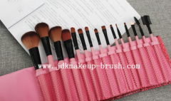 Pink handle duo fiber nylon hair makeup bruese kit