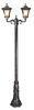 Traditional Outdoor Lighting Brown Garden Lamp Aluminum Pole Light With Two heads