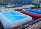 Blue PVC Inflatable water pools / blow up swimming pool with 1.3m Depth or customized