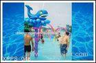 Kids / Adults Entertainment Whale Spray Park Equipment For 0.3 - 0.6m Water Depth