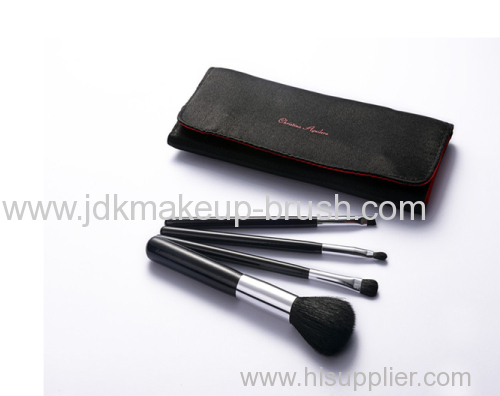 Travel Cosmetic Brush 4PCS Makeup Brush Set with Beauty Bag