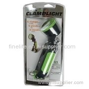 Multi-function clamp light 1W LED worklight and flashlight