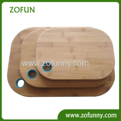 3pcs round angles bamboo cutting board sets