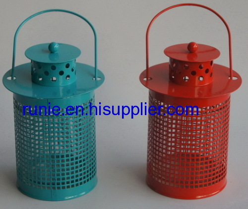 Metal lantern candle holders