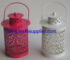 Metal lantern candle holders