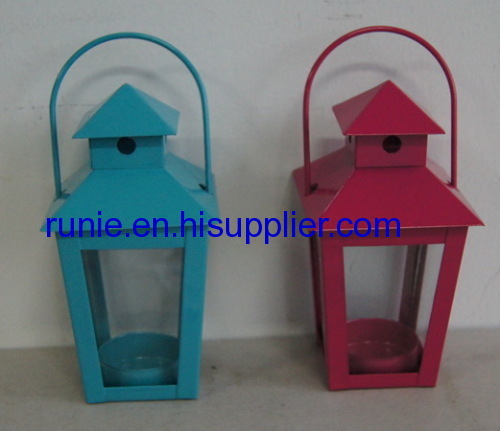 Metal lantern candle holders