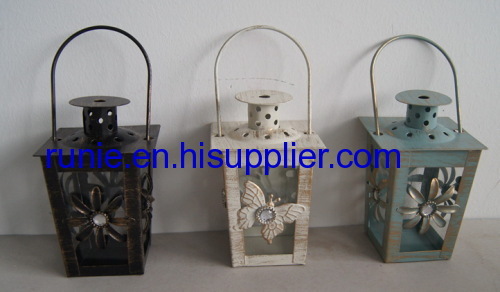 Metal lantern candle holders