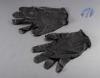 Powdered or powder-free large thick black synthetic nitrile examination gloves