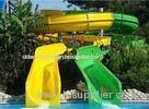 Two Lane Anti-UV Fiberglass Water Slides Commercial Outdoor Kids Play Water Slides
