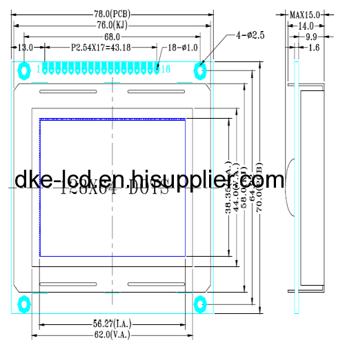 128*64 graphics matrix LCD module