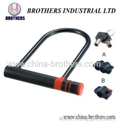 U-Shaped High Quality Black Bicycle Lock