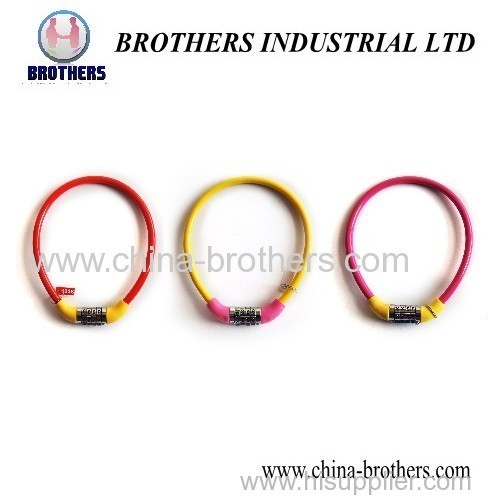 Good Quality Colorful Four Combination Cable Bicycle Lock