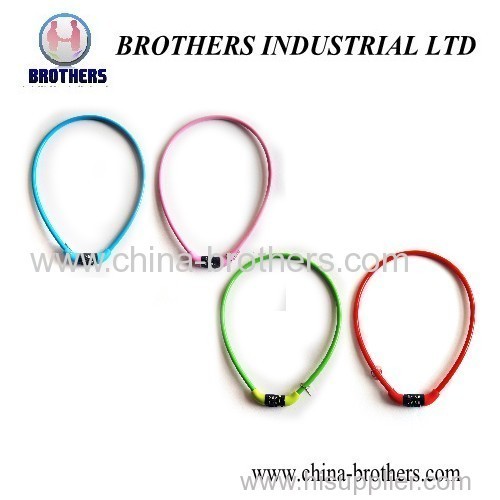 Colorful Four Combination Cable Bicycle Lock