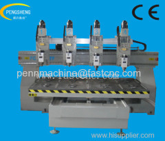 Woodworking cnc router with muti-heads