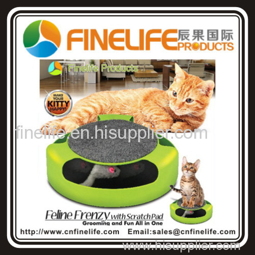 High quality Cat toy Feline Frenzy with scratch Pad Grooming and Fun All in One