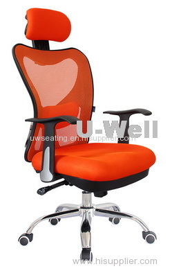 office staff chair fabric armrest with nylon base