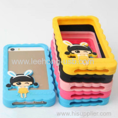 lovely girls silicone phone cases with CE ROHS certification