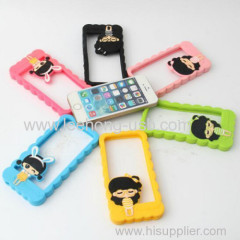 lovely girls silicone phone cases with CE ROHS certification