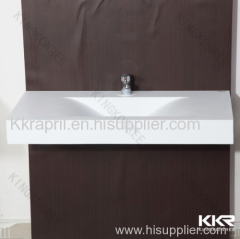 Artificial stone white matte wall hang basin