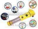 Yellow Led Car Emergency Led Rechargeable Flashlight with 9 LEDs