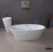 free standing white bathtub