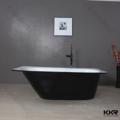 Popular sale acrylic solid surface free standing white bathtub