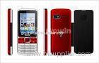 Red / Black Dual Sim Card Dual Standby Phone 500mAh with 8G TF card