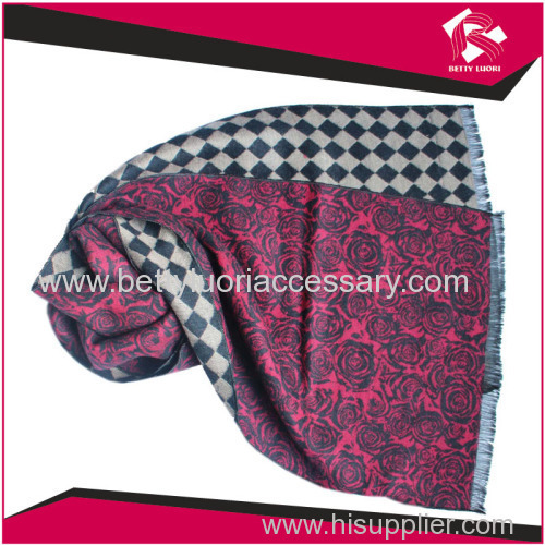 LADIES WOVEN FLOWER JACQUARD SCARF