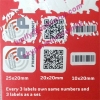 Custom Sets Of Sequence Numbers Barcode And QR code Destructible Labels Destructible Security Brittle Labels in Sets