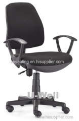 2015 NEW PROMOTION fabric midback classic armrest tilt back plastic cover nylon base office computer task staff chair