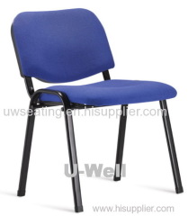 2015 hot Promotion fabric cushion back plastic metal steel four leg stack school church guest conference study chair