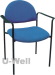 2015 hot Promotion fabric cushion back plastic metal steel four leg stack school church guest conference study chair