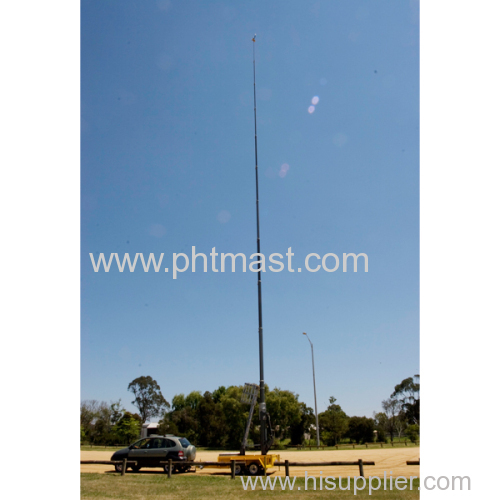 30m Pneumatic Telescopic Antenna Masts/aerial photography mast/CCTV mast