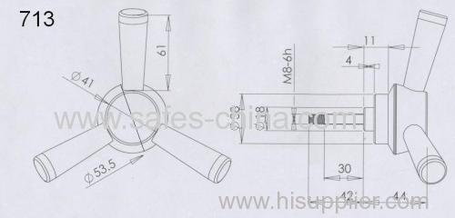 Tri-spoke Safe lock handle of Gun safe accessories