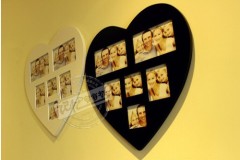 heart-shaped / countryside/ wood photo frame